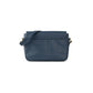 Donkerblauwe leren schoudertas