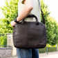 Bruine Leren Laptoptas
